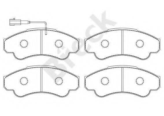 Комплект гальмівних колодок, дискове гальмо