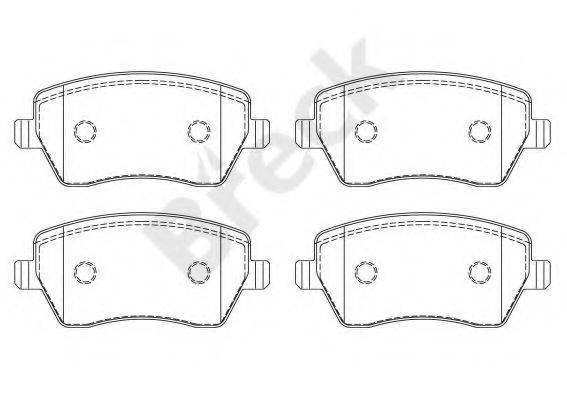 Комплект гальмівних колодок, дискове гальмо