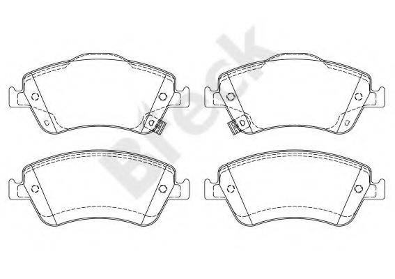Комплект гальмівних колодок, дискове гальмо