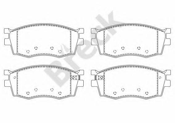 Комплект гальмівних колодок, дискове гальмо