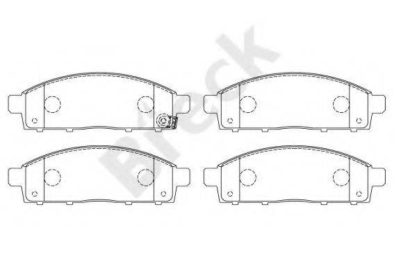 Комплект гальмівних колодок, дискове гальмо