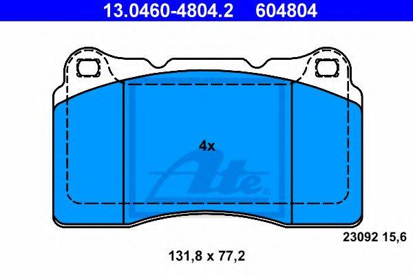 Комплект гальмівних колодок, дискове гальмо