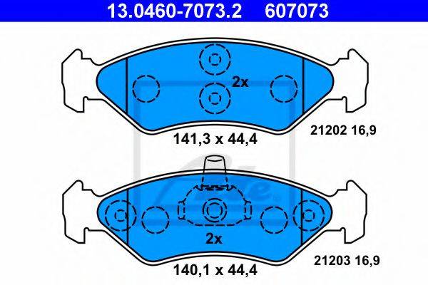 Комплект гальмівних колодок, дискове гальмо