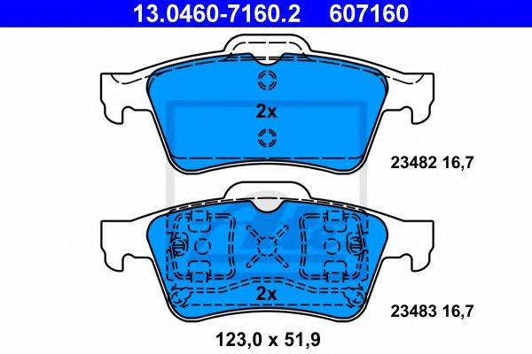 Комплект гальмівних колодок, дискове гальмо