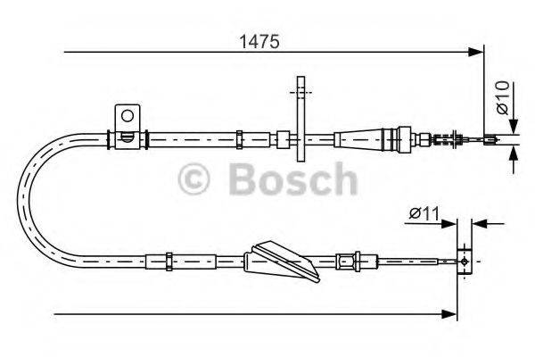 Трос, стоянкова гальмівна система