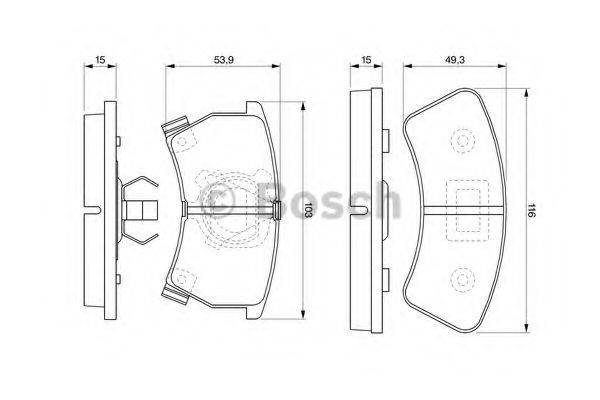 Комплект гальмівних колодок, дискове гальмо