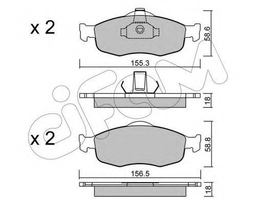 Комплект гальмівних колодок, дискове гальмо