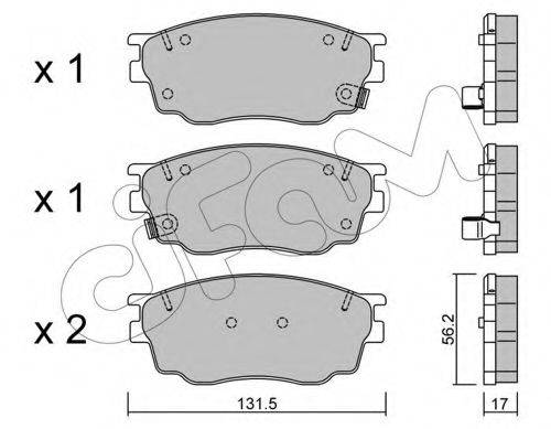 Комплект гальмівних колодок, дискове гальмо