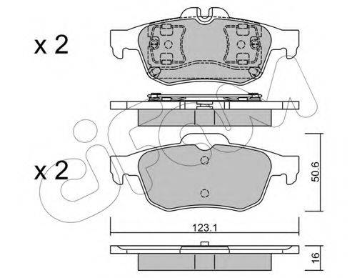 Комплект гальмівних колодок, дискове гальмо