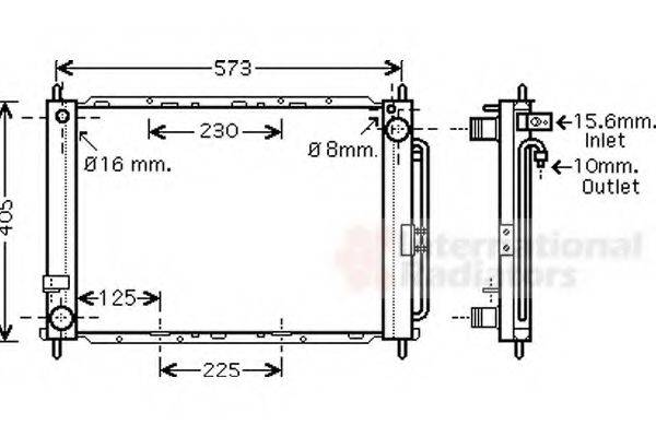 Радіатор, охолодження двигуна; модуль охолодження