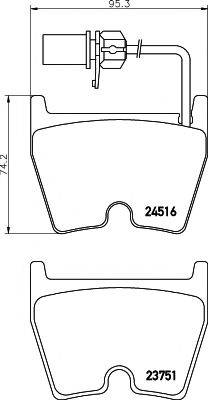 Комплект гальмівних колодок, дискове гальмо