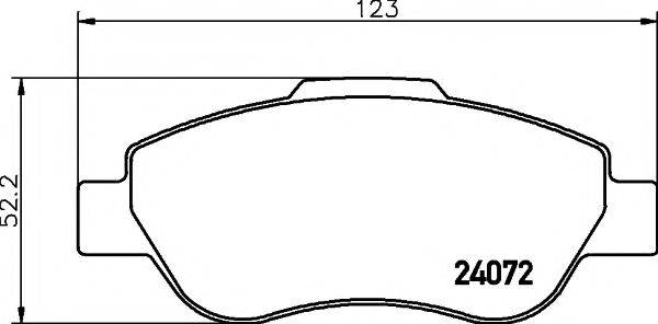 Комплект гальмівних колодок, дискове гальмо