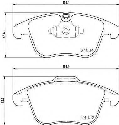 Комплект гальмівних колодок, дискове гальмо