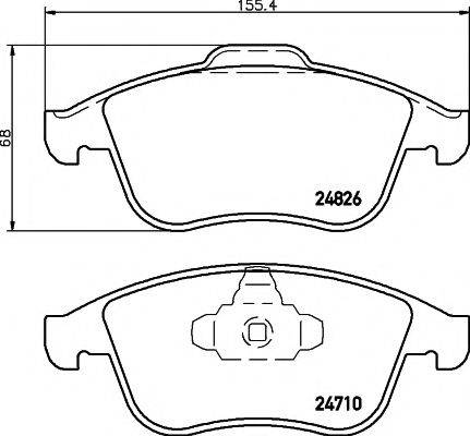 Комплект гальмівних колодок, дискове гальмо