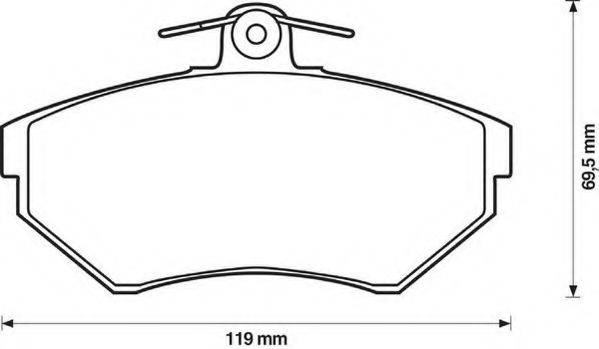 Комплект гальмівних колодок, дискове гальмо