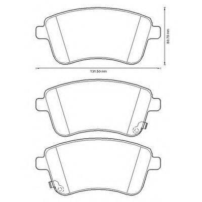 Комплект гальмівних колодок, дискове гальмо