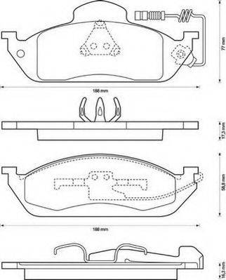 Комплект гальмівних колодок, дискове гальмо