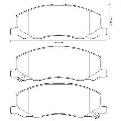 Комплект гальмівних колодок, дискове гальмо