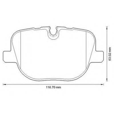 Комплект гальмівних колодок, дискове гальмо