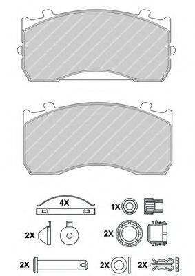 Комплект гальмівних колодок, дискове гальмо
