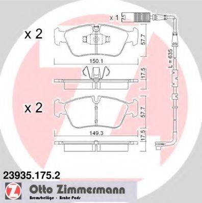 Комплект гальмівних колодок, дискове гальмо