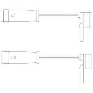 Контрольний контакт, контроль шару гальмівних колодок