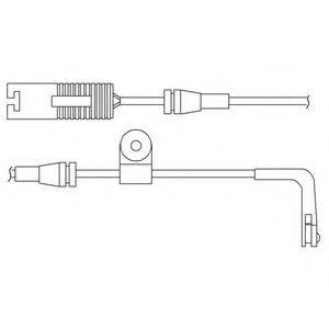Контрольний контакт, контроль шару гальмівних колодок