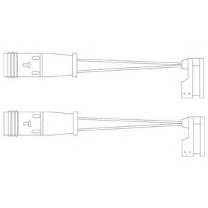 Контрольний контакт, контроль шару гальмівних колодок